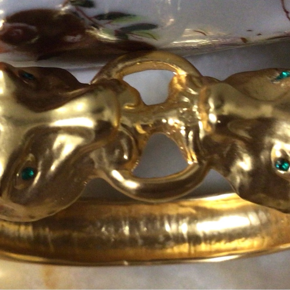 Goldtone Animal Head Bracelet